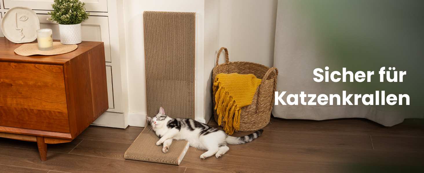 Кігтеточка для котів Conlun, L-подібна, 58 см, білий колір, для захисту меблів