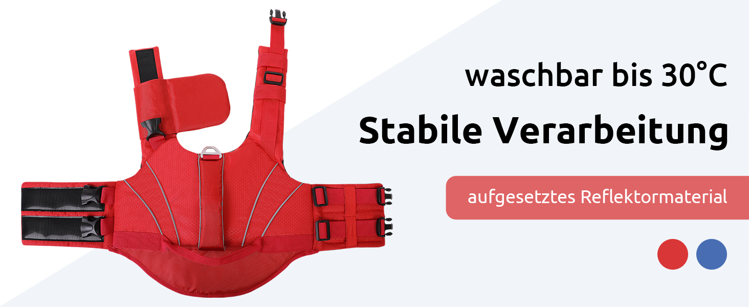 Жилет рятувальний для собак середнього розміру KONVINIT, XS-XXL, блакитний