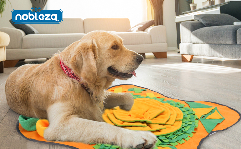 Килимок для собак Nobleza, розвиває інтелект, миється, складається, 70x70 см, помаранчевий