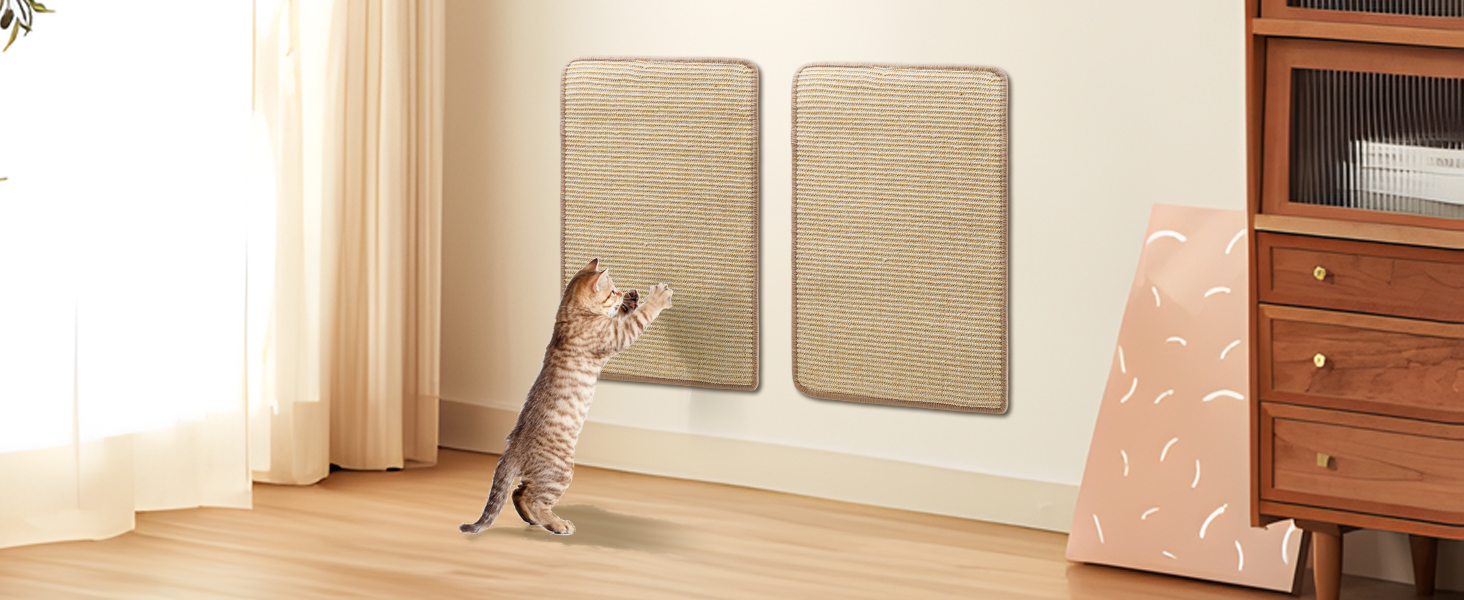 Килимок для дряпання котів Nobleza 2 шт. з сизалю, 60 x 40 см. Захист від подряпин меблів