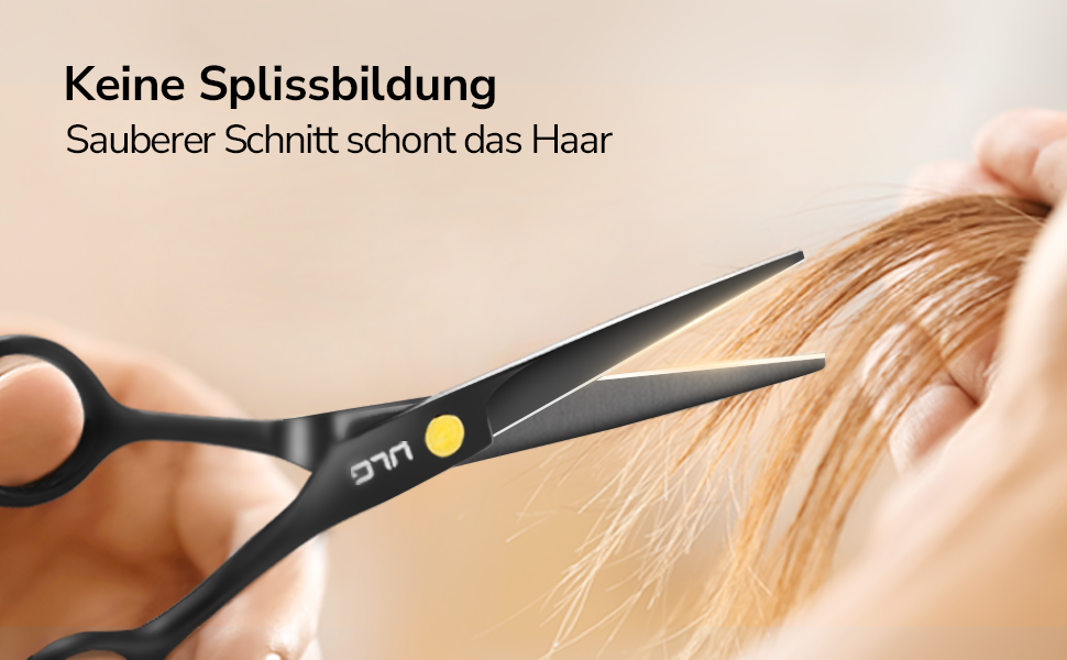 Професійний набір для стрижки волосся ULG - професійні барберські ножиці 16,5 см з японської нержавіючої сталі, витончуюча ножиця, гребінець, затискачі та етилуі - для чоловіків, жінок, дітей, чорний