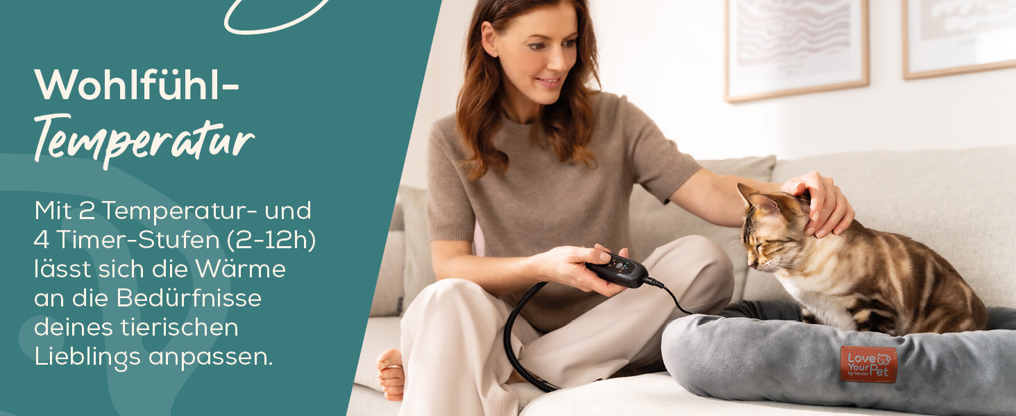 Електричне грілка-лежанка Beurer Kira для собак та котів, 58 x 50 см. З таймером, водонепроникна, стійка до подряпин, миється при 30°C