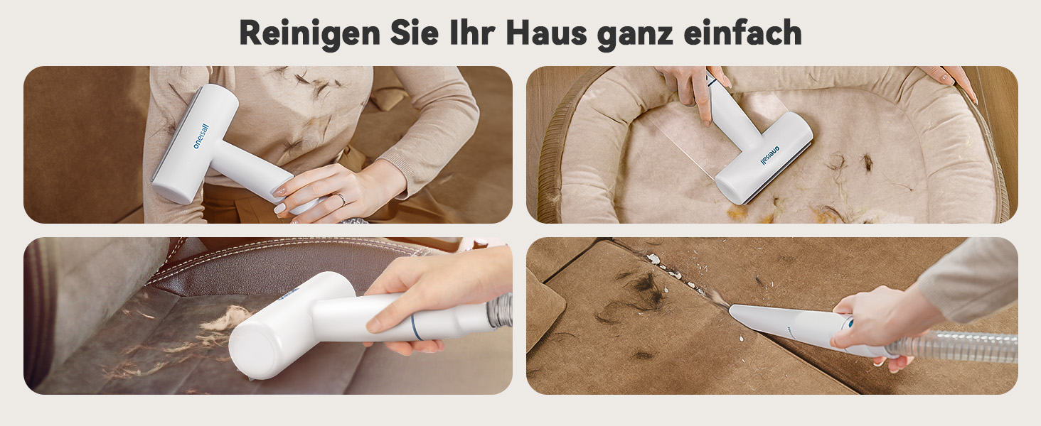 Машина для стрижки собак Oneisall з пилососом та сушаркою, 2.5L контейнер для сміття, 7 рівнів температури сушіння, тиха машинка для стрижки собак та котів, потужність всмоктування 15000Pa, професійний набір для догляду за тваринами з 8 інструментами