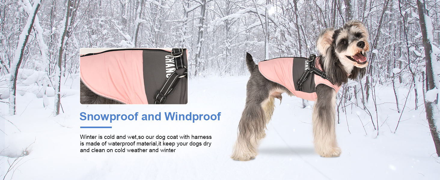 Теплий зимовий одяг для собак: куртка, жилет, плащ для маленьких та середніх порід, рожевий