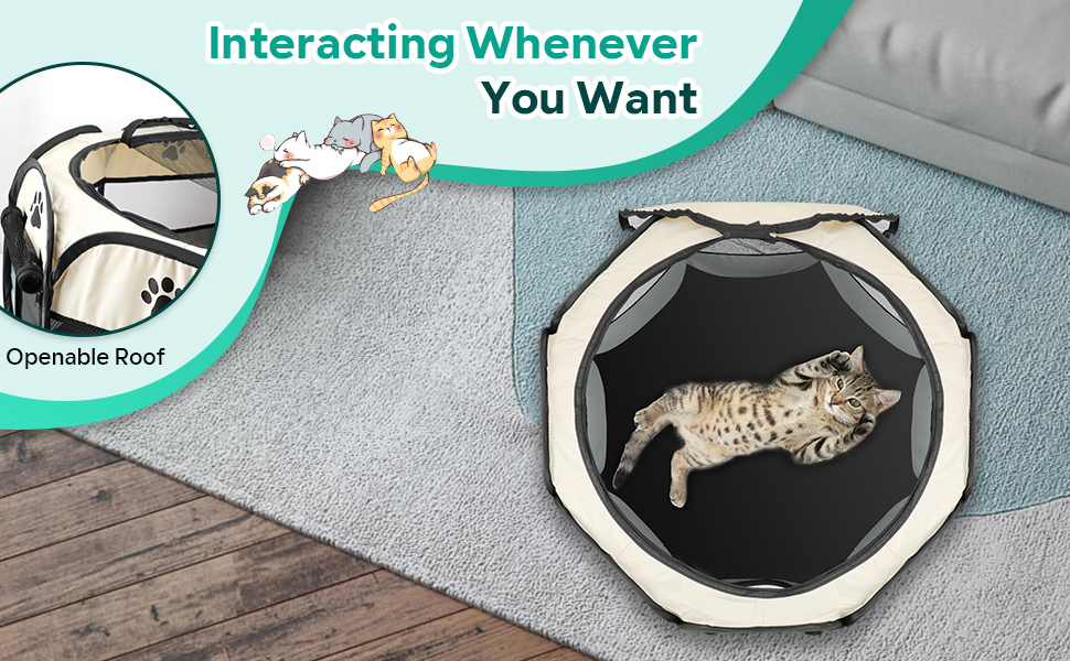 Клітка-забіг для цуценят SAN LIKE 73x73x43 см, портативна клітка для собак, котів, кроликів, для дому та вулиці