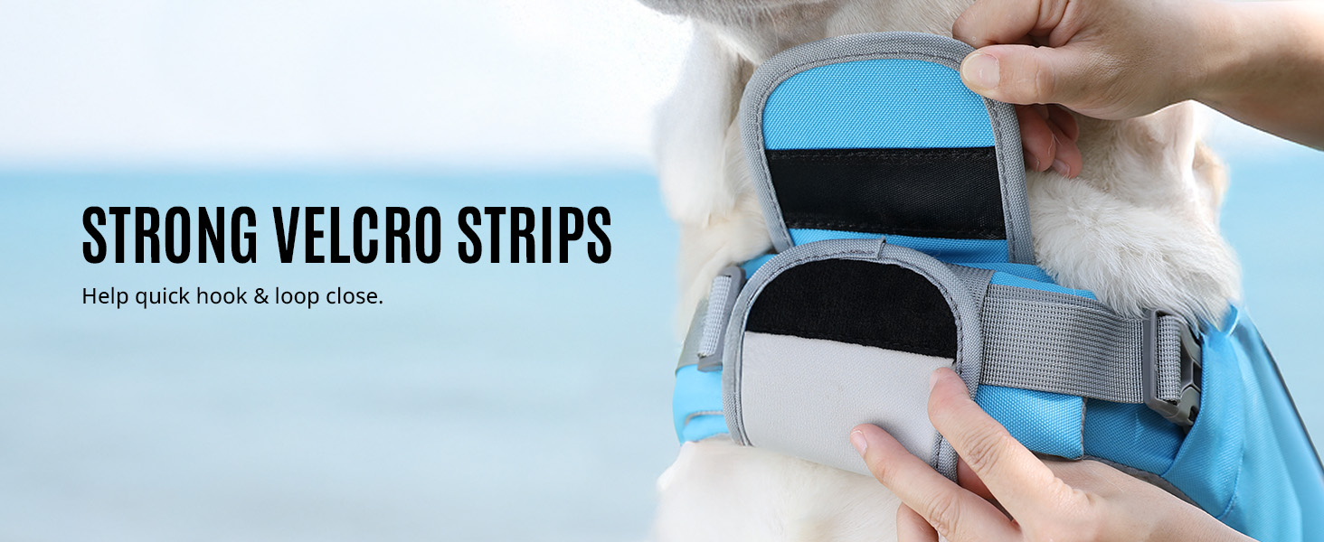 Спасальний жилет для собак ZLX Ripstop Blue L, для малих, середніх та великих собак, регульований, легкий, для плавання та водного відпочинку