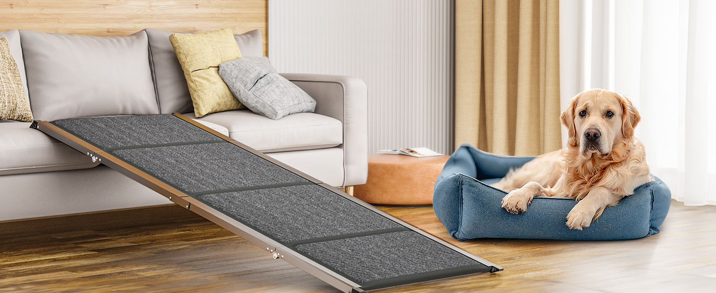 Східці для собак Hunderampe - складані, портативні, з антиковзким покриттям, для автомобілів, SUV та вантажівок (170x44 см)