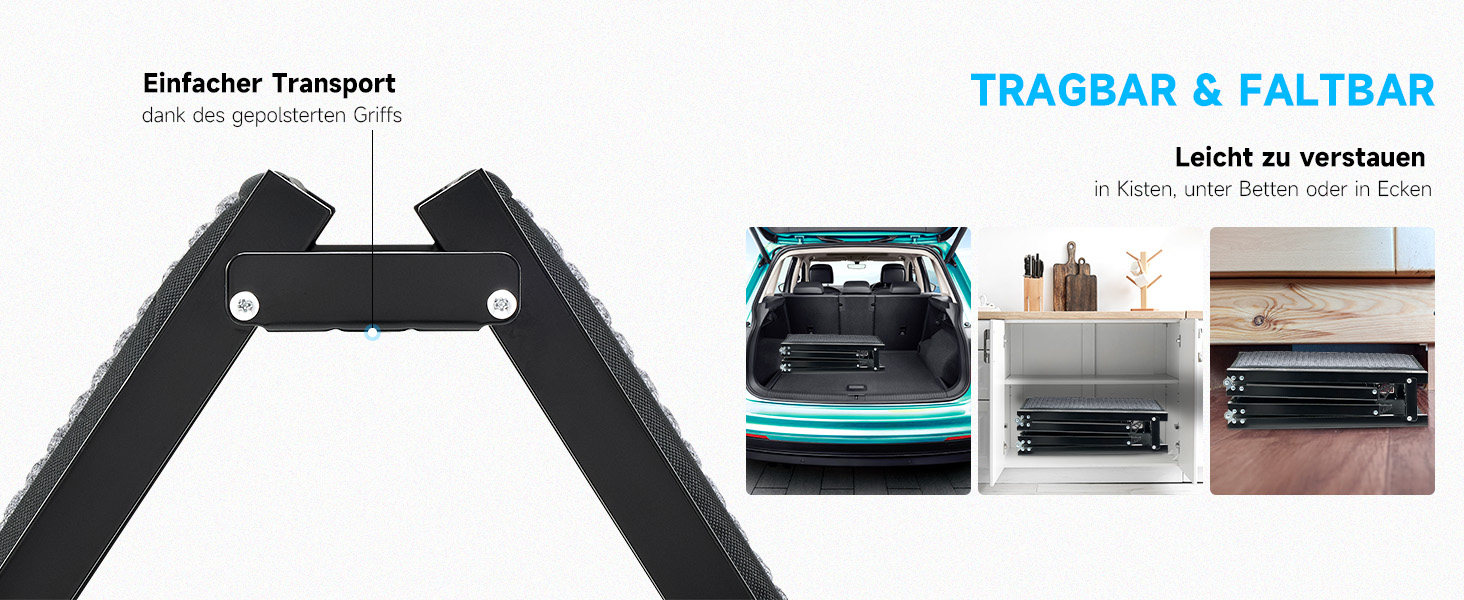 Східці для собак CO-Z, 170 см, розкладні, до 90 кг, з антиковзким покриттям, для всіх автомобілів