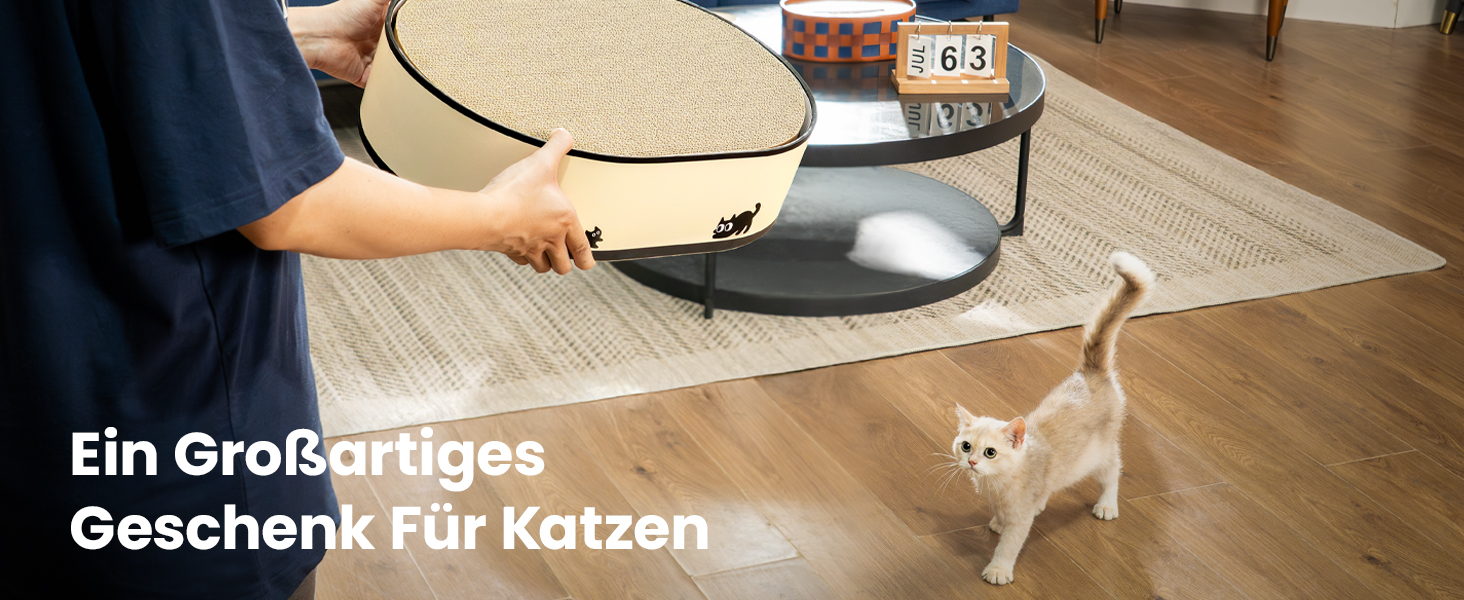 Кігтеточка для котів з будиночком та 4 змінними шарами - велика кігтеточка з міцного гофрокартону, двосторонні шари з наклейками DIY - лежанка для котів у квартирі, захист меблів, чорна, велика