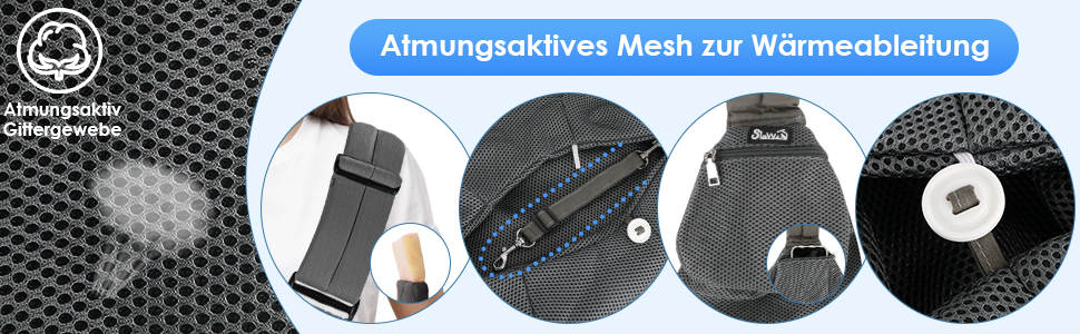 Сумка-переноска для собак SlowTon, сіра, L (4,5-7,2 кг) з регульованим плечовим ременем та передньою кишенею