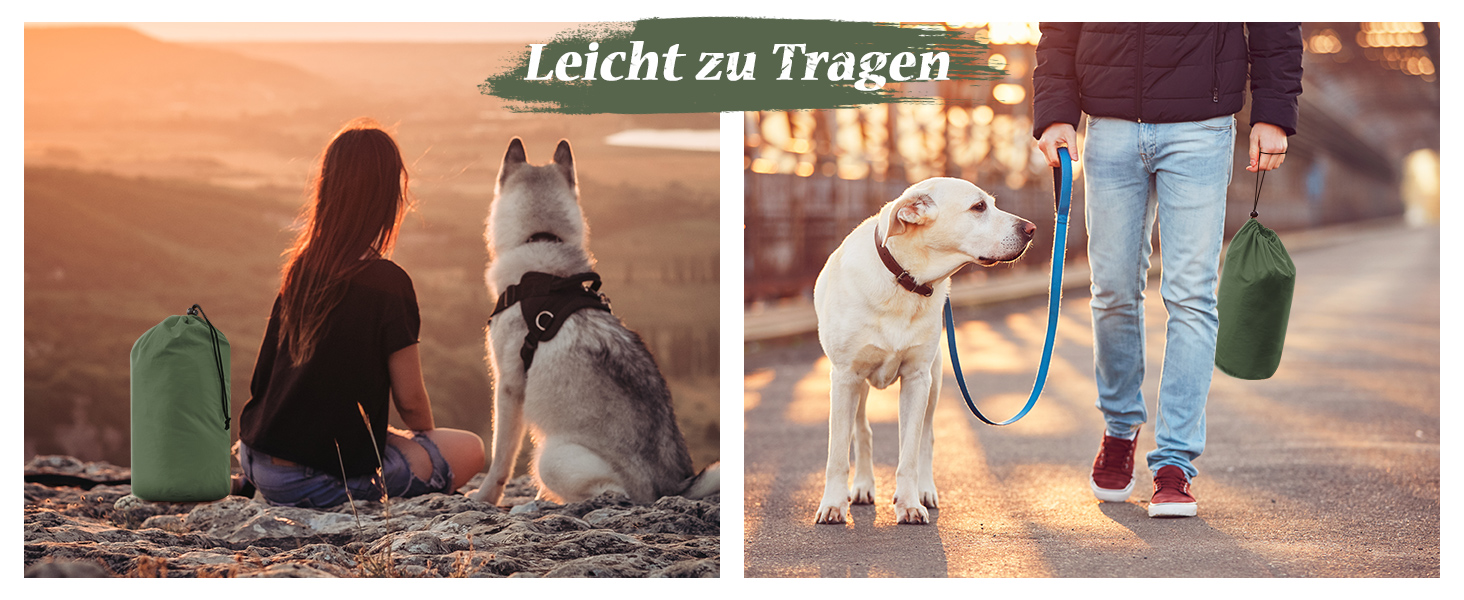 Килимок для собак UNIKOME: неслизький, антистатичний, миючий, 110x68 см (зелений+сірий)