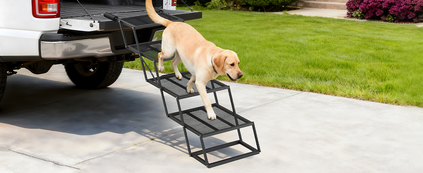 Східці для собак ROTTOGOON, 4-ступеневі, складані, з антиковзкою поверхнею, для автомобіля, SUV та вантажівки