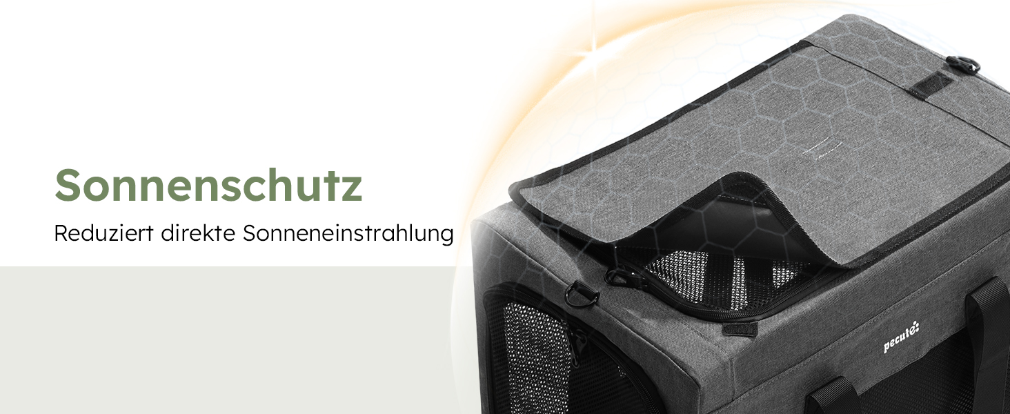 Переносна переносна сумка для котів Pecute Katzentasche, XL, 47x33x30 см, сіра