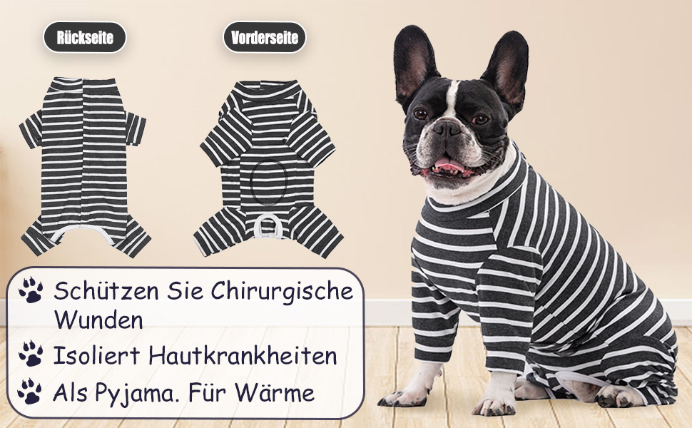 Комбінезон для собак після операції Axcimond, сірий, L, захисний одяг для відновлення, хірургічний костюм для тварин