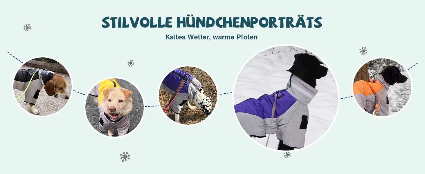 Водонепроникний дощовик для собак середніх та великих порід ALLSOPETS, тепла зимова куртка з світловідбиваючими смугами, вбудованим повідком, захист від вітру (Вогняно-помаранчевий, 5XL)