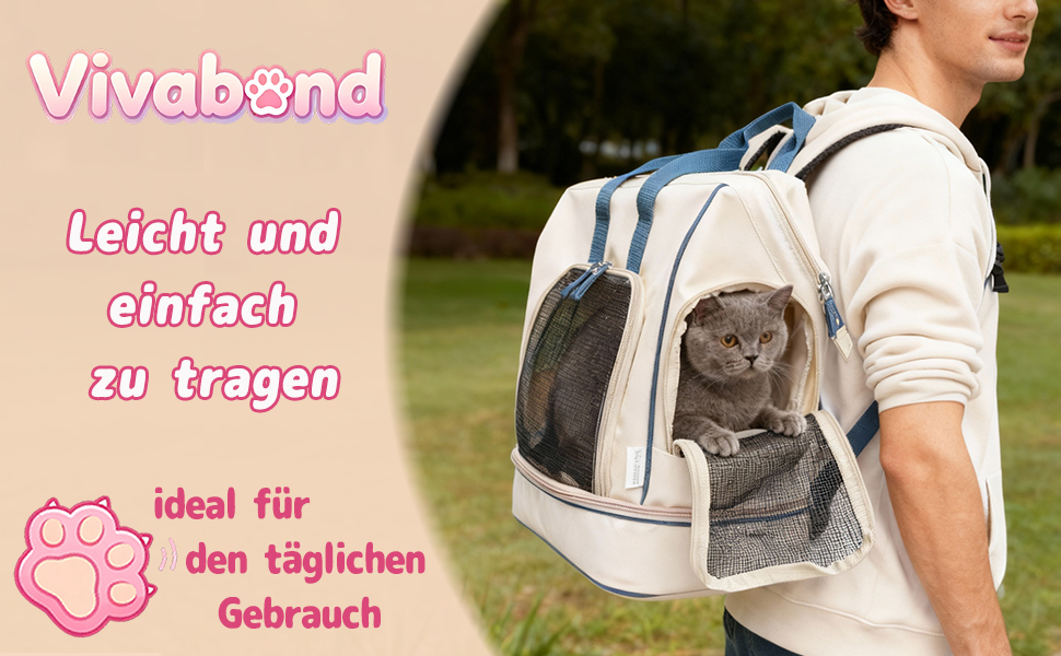 Розширювана переноска для котів – складана переноска для котів та маленьких собак до 6 кг, легка переноска-сумка для собак, дихаюча та компактна переноска, світло-сіра (біло-блакитна)