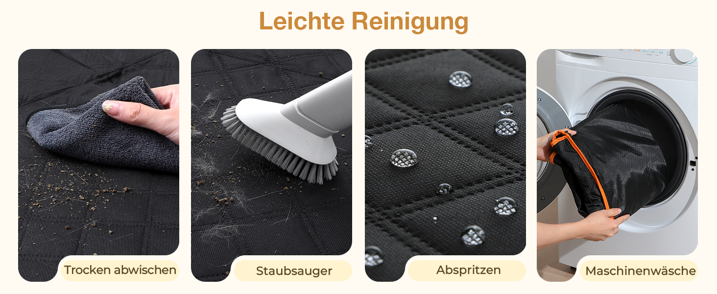 Накладка на сидіння автомобіля для собак Pecute, чорно-помаранчевий, до 150 кг, для подорожей