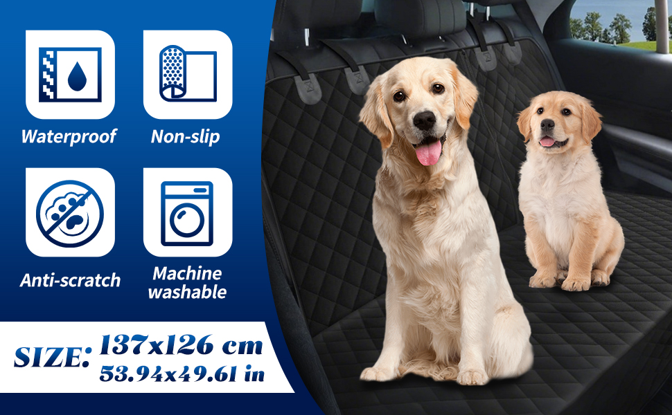 Чохол на заднє сидіння авто для собак, захист від бруду та вологи, універсальний, для дітей та тварин