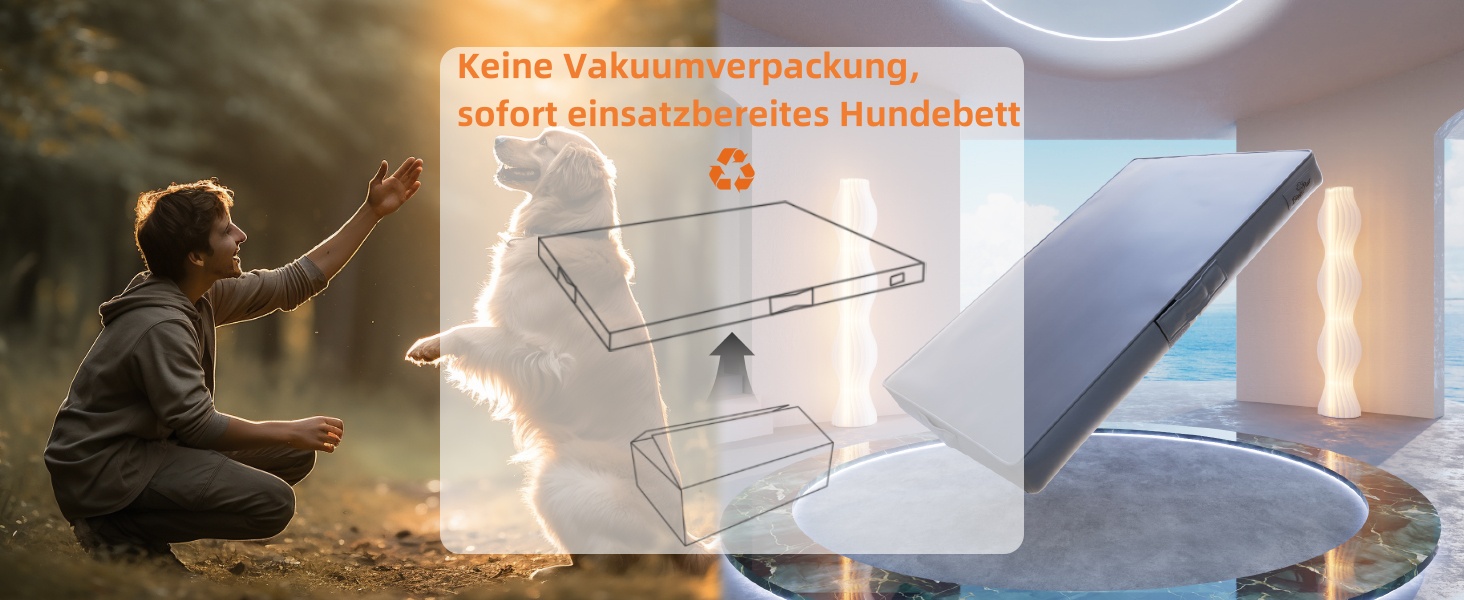 Ортопедичне собаче ліжко BingoPaw: велике, з м'якої PU шкіри, водонепроникне, 110x78x9 см