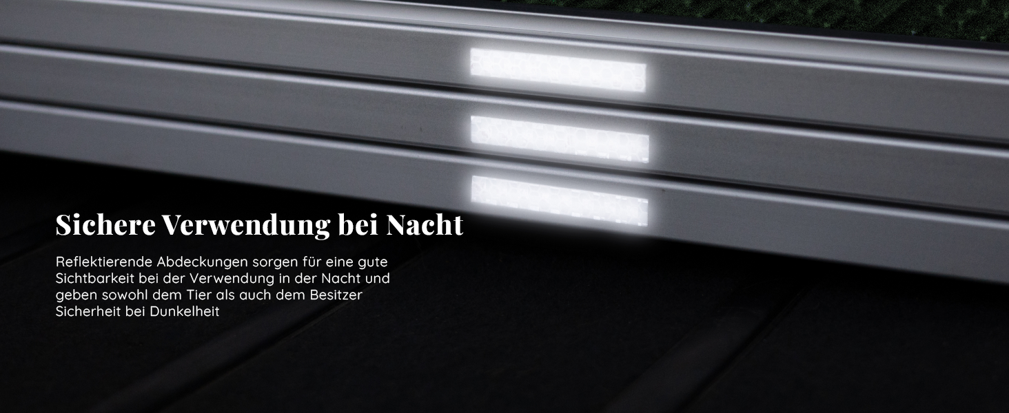 Трампліна для собак у машину, складна, стабільна, до 90 кг, алюмінієва, для великих собак, з відбивачами, сіра (лісовий зелений)