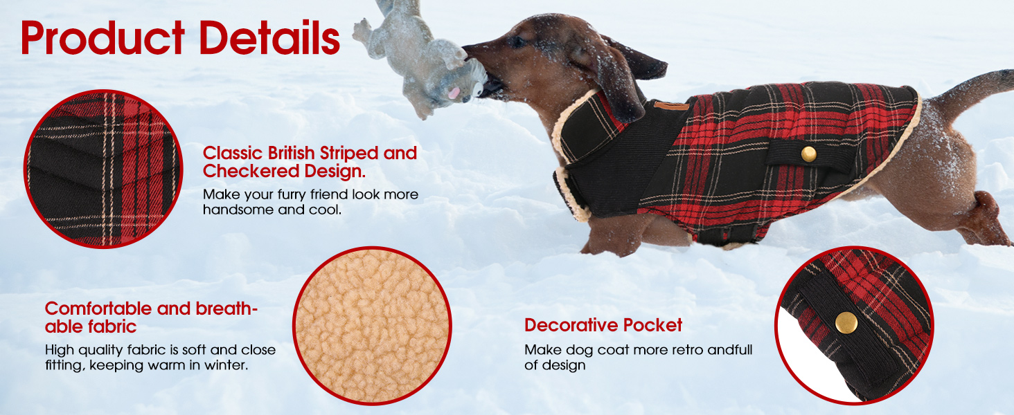 Теплий зимовий одяг для собак: флісовий зимовий одяг, куртка для маленьких, середніх та великих собак. Тепла куртка-пуловер для собак з отвором для повідка, підходить для активного відпочинку в приміщенні та на вулиці. Колір: бежевий, візерунок: в клітинку, розмір: L.