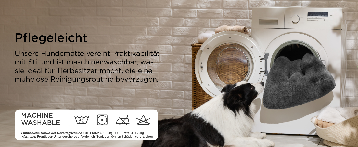 Килимок для собак BEDSURE XL - великий, сірий, 104x69x8 см. З антиковзким дном, для великих собак, з подушкою для заспокоєння.