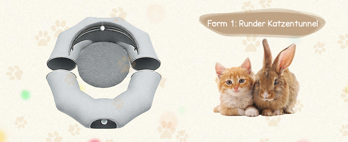 Туннель-лежанка для котів Teeloray Road, сірий, діаметр 90 см - іграшка-лежанка для котів, тунель-схованка