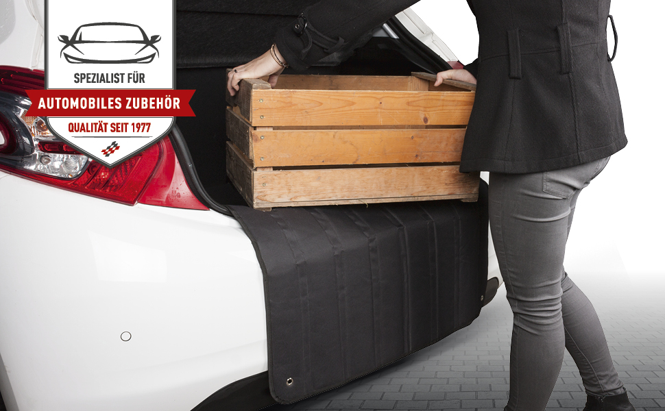 Захист вантажного простору Walser, килимок для захисту бампера та багажника, чорний 80x64 см