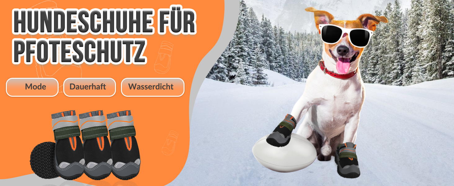 Чоботи для собак SlowTon, 4 шт. - захист лап, неслизька підошва, дихаючі, з регульованим кріпленням, для малих, середніх та великих собак. Чорний (4 шт.)