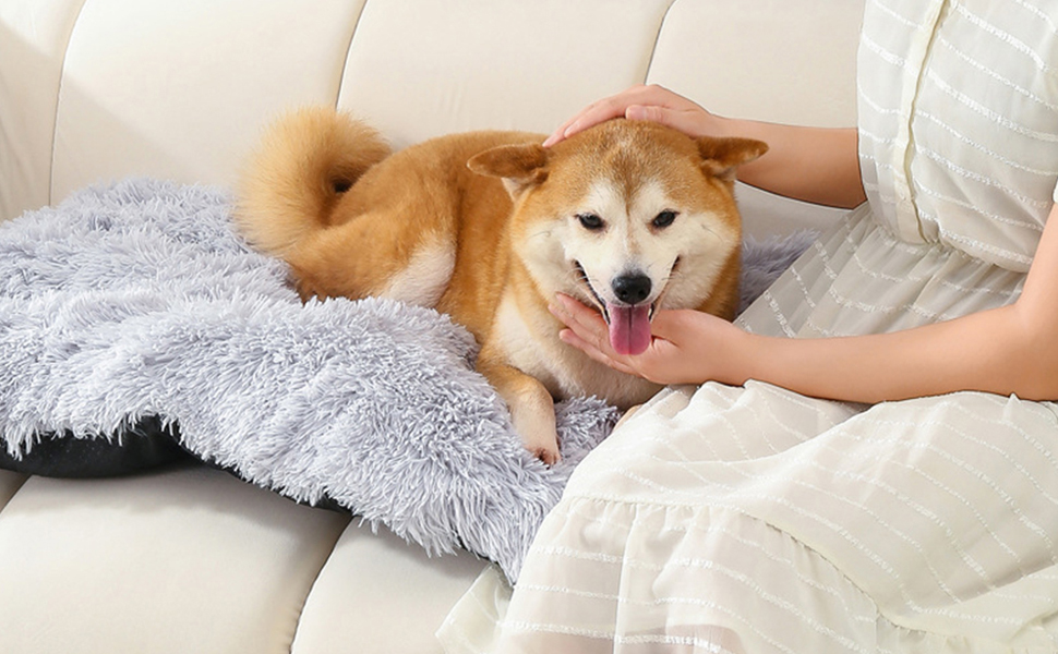 М'яке ліжко для собак, корзина для домашніх тварин, ліжко для собак, диван для собак, подушка для собак, килимок для собак, рожевий, 94x63 см