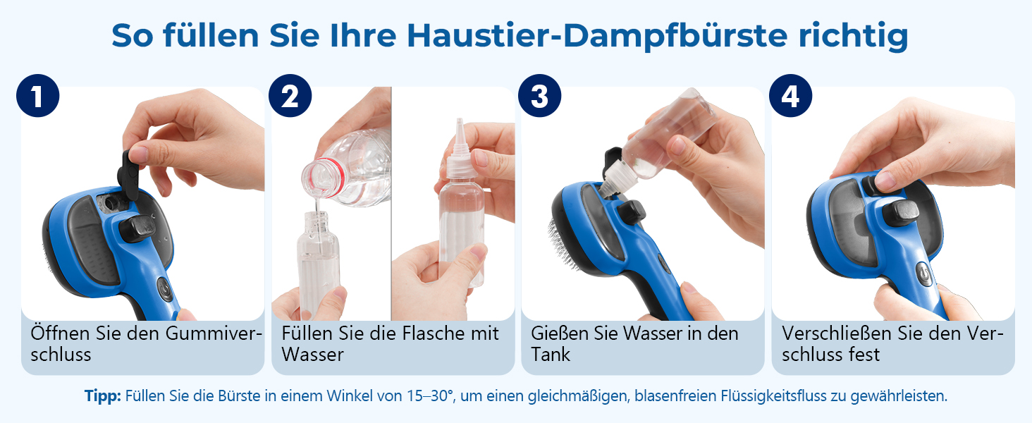 Побутова щітка для котів Pecute з парою та спреєм, багатофункціональна, для масажу та догляду за довгошерстими тваринами (блакитна)