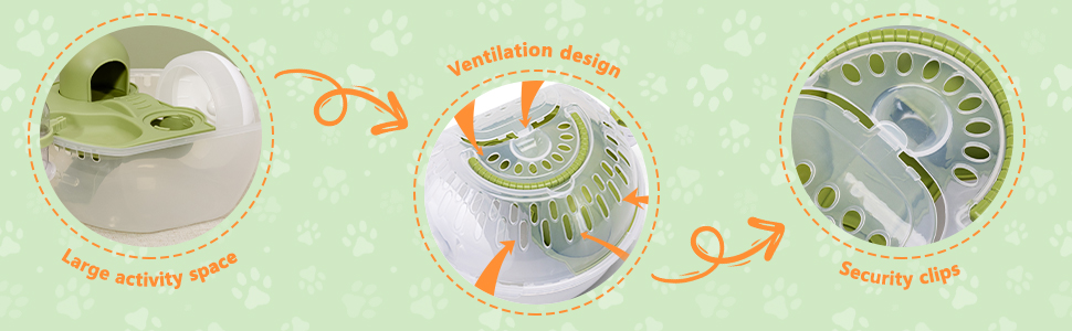 Переносна переносна клітка для тварин Nobleza: для хом'яків, кроликів (27x20,5x17 см)
