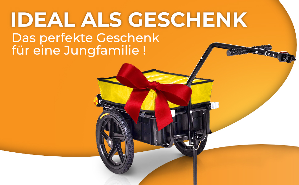 Причіп для велосипеда SAMAX 90 літрів, 80 кг, з комплектом - причіп для перевезення вантажів, чорний, для гірського велосипеда