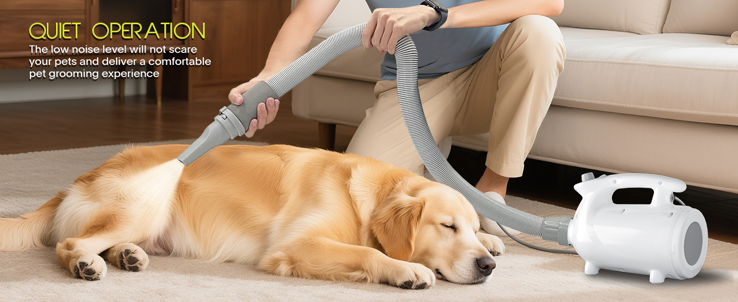 XPOWER Dog Vacuum & Dryer - Фен-пилосос для собак та інших тварин, видалення шерсті, тиха та безпечна догляд, комплект для всіх порід