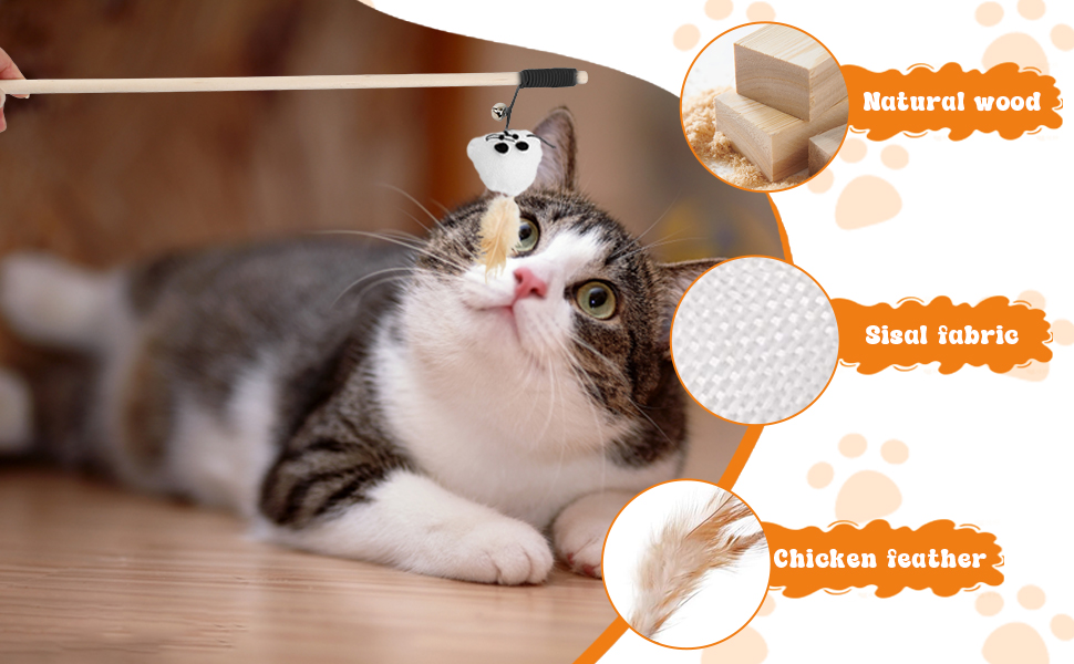 Кігтеточка-гойдалка для котів з платформою, сизаль, зручне ліжко з штучного хутра, іграшки для котів (2 м'яти, 4 дерев'яні, 1 інтерактивна джура), 5 шт.