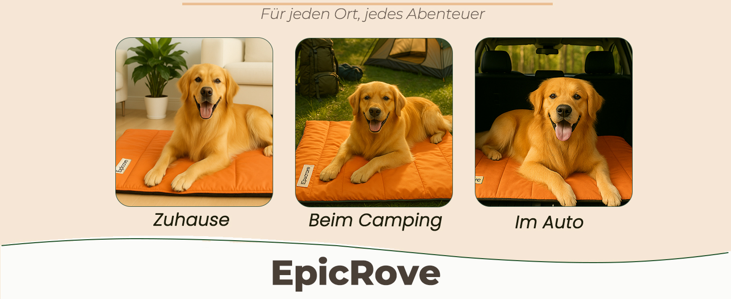 Водонепроникний килимок для собак RovePad Base 110x68 см - неслизький, миючий, стійкий до подряпин, для собак та котів, для подорожей та кемпінгу