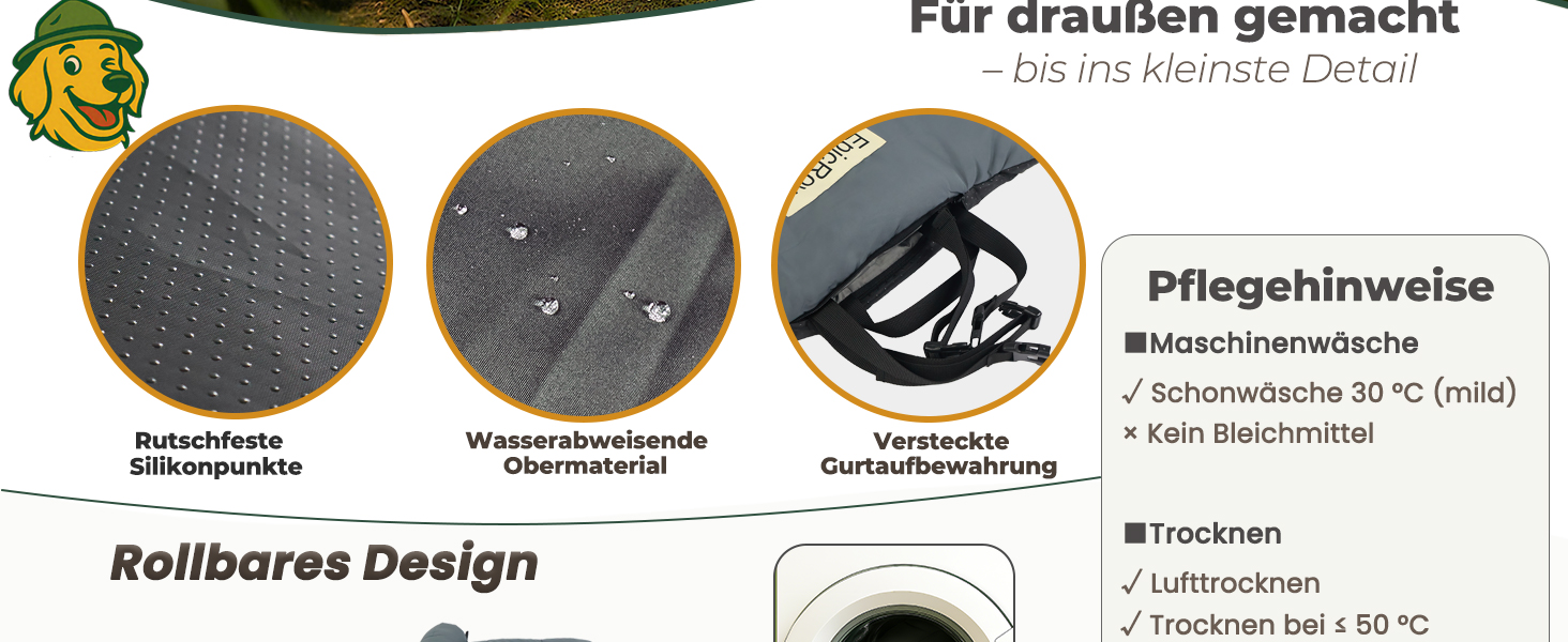 Водонепроникний килимок для собак EpicRove 110x68 см – неслизький, миючий, для подорожей, авто, кімнат для собак та котів (сірий)