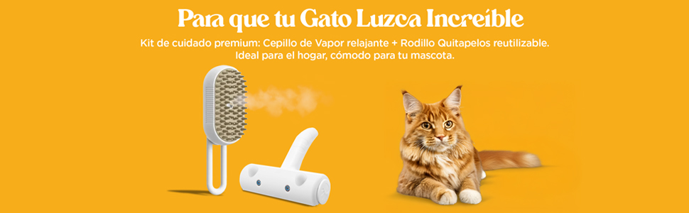 Парова щітка для котів та видалення шерсті: щітка для котів та собак з парою, щітка для видалення шерсті для тварин, парова щітка для тварин, щітка для шерсті, щітка для домашніх тварин