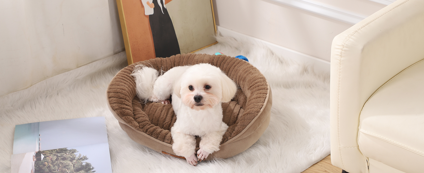 М'яка підстилка для собак та котів, лежанка для тварин, антиковзаюча, хакі, 50x45x17 см