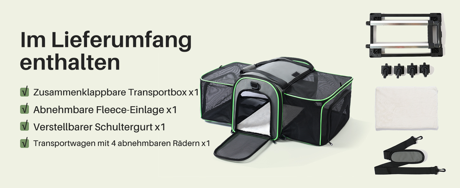 Транспортна переноска для котів та маленьких собак Gardner Pet, складна, з колесами, M (Basic)