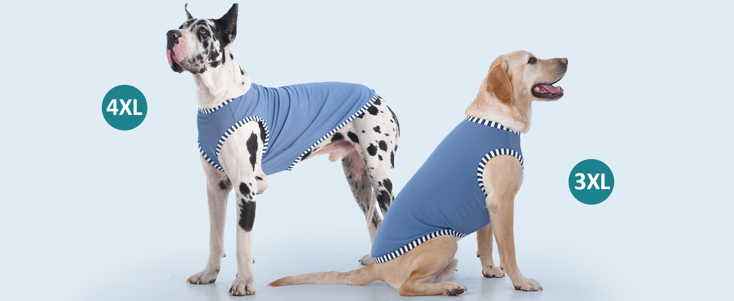 Сорочка для собак Katzinst (2 шт.) - сонцезахист, дихаючий матеріал, для середніх собак, французького бульдога, розмір L (зелений хакі)