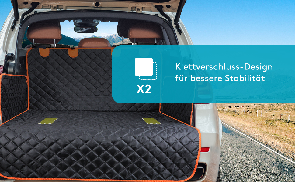 Захист для багажника авто Joejoy для собак з боковими та захистом від порогу, універсальний килимок для багажника, водовідштовхуючий, стійкий до подряпин, легкий у догляді, ковдра для собак, розмір B-185 x 105 см