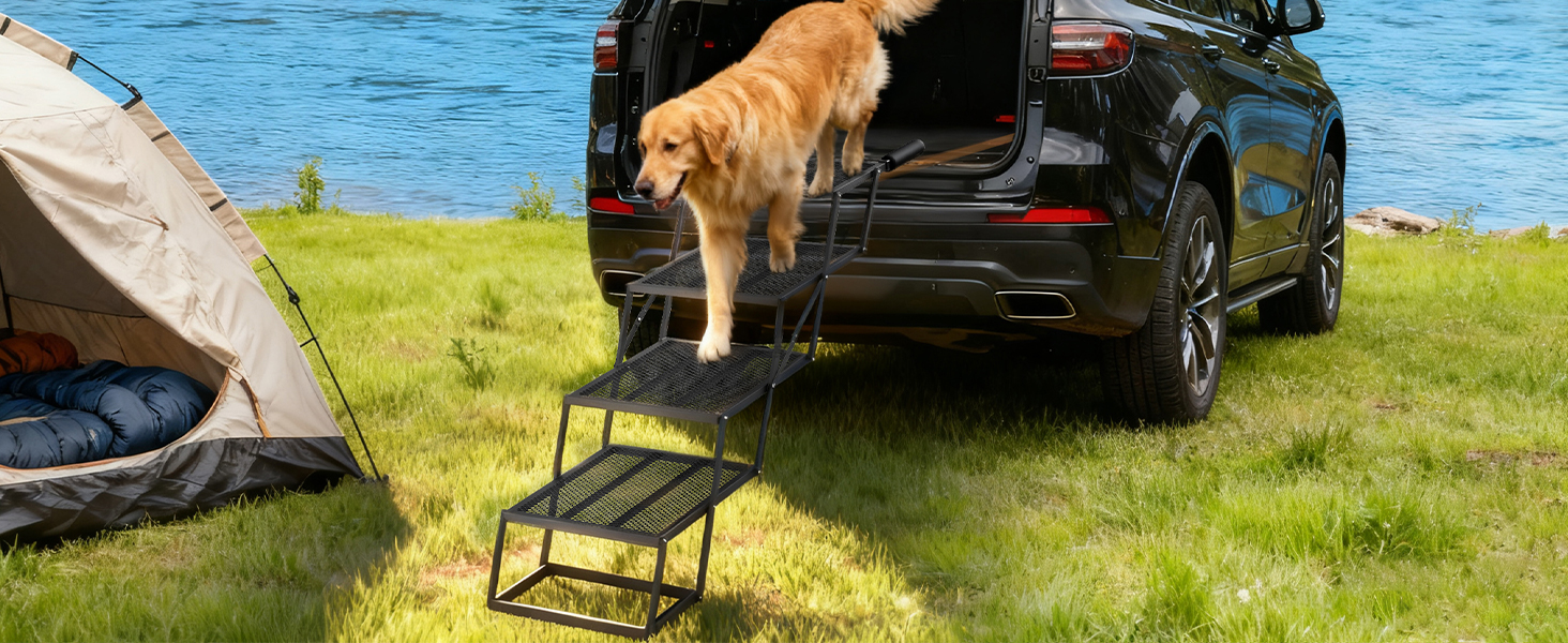 Східці для собак ROTTOGOON, 4-ступеневі, складані, з антиковзкою поверхнею, для автомобіля, SUV та вантажівки