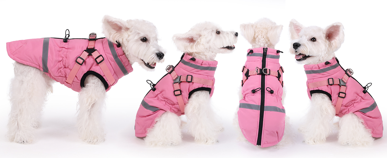 Водонепроникний зимовий одяг для собак та котів Poseca, червоний, XS