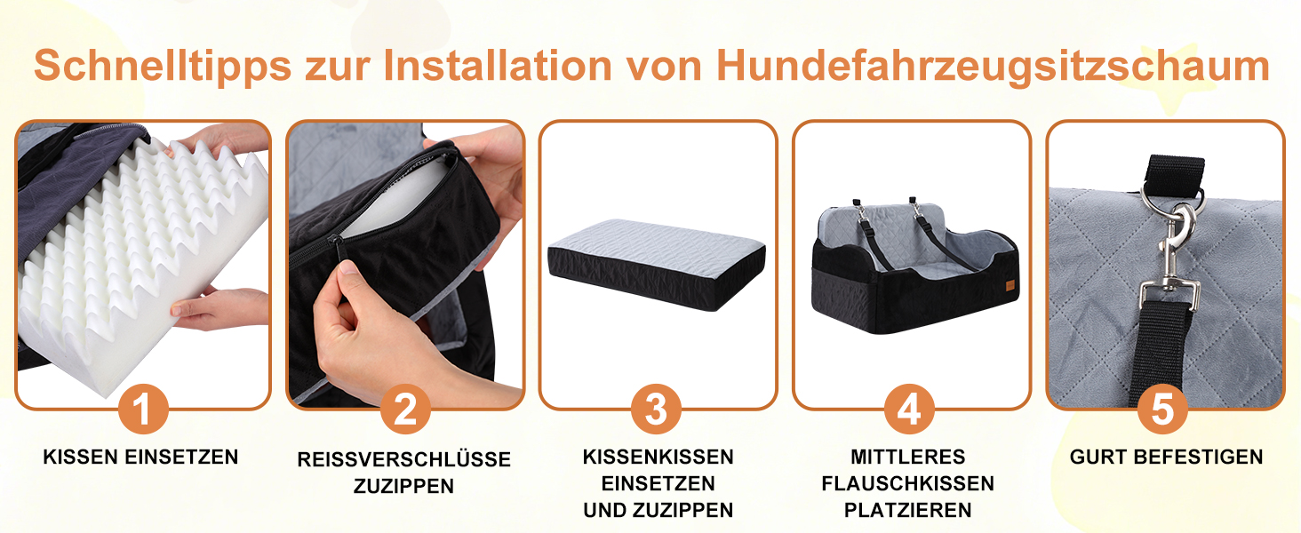 Автокрісло для собак середніх порід до 22,7 кг: безпечне, зручне, з кріпленням та антиковзким покриттям (70x60x45CM, 80x50x23CM)