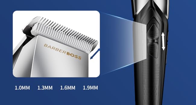 Бездротова машинка для стрижки собак та котів BarberBoss QR-9083 з 8 насадками, LED-дисплеєм та 4 швидкостями