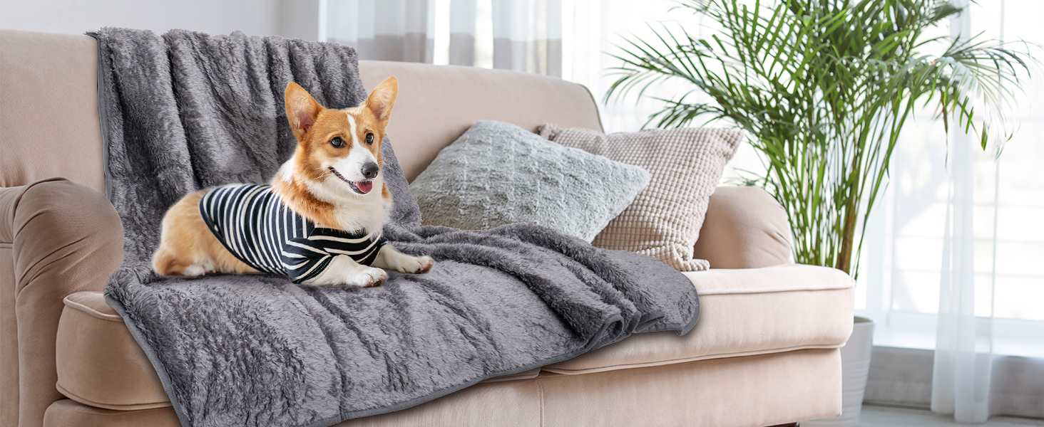 М'який флісовий килимок для собак та котів Nobleza, 160 x 120 см, сірий (XL)