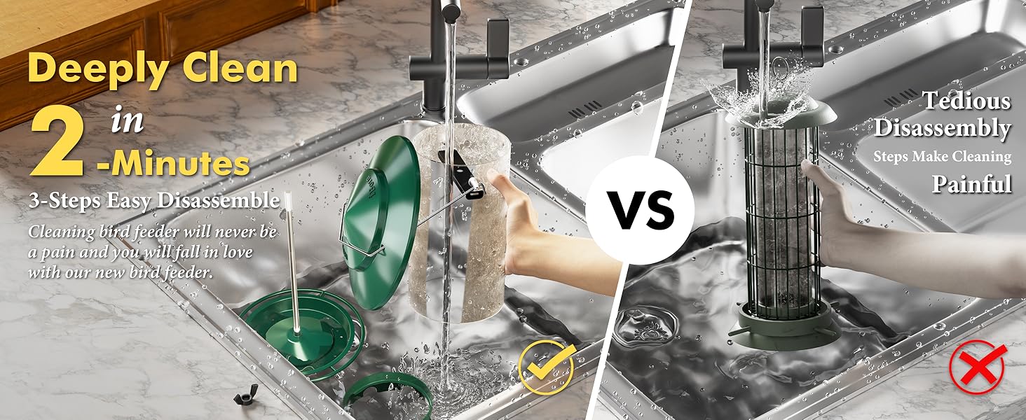 Годівниця для птахів iBorn, металева, з дахом, зелена, для цілорічного годування