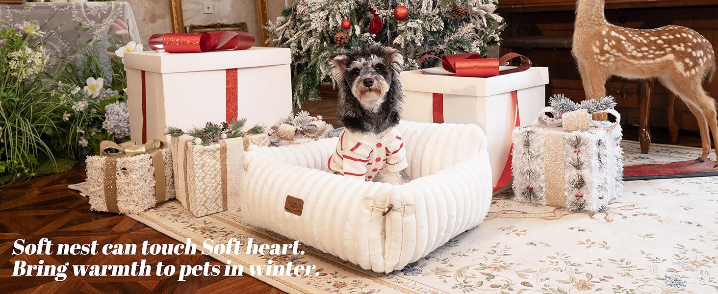 Софа для котів CheerPals Extended Katze – велике м'яке ліжко для котів та маленьких собак знімний, зручний дизайн, 63 x 55–66 см