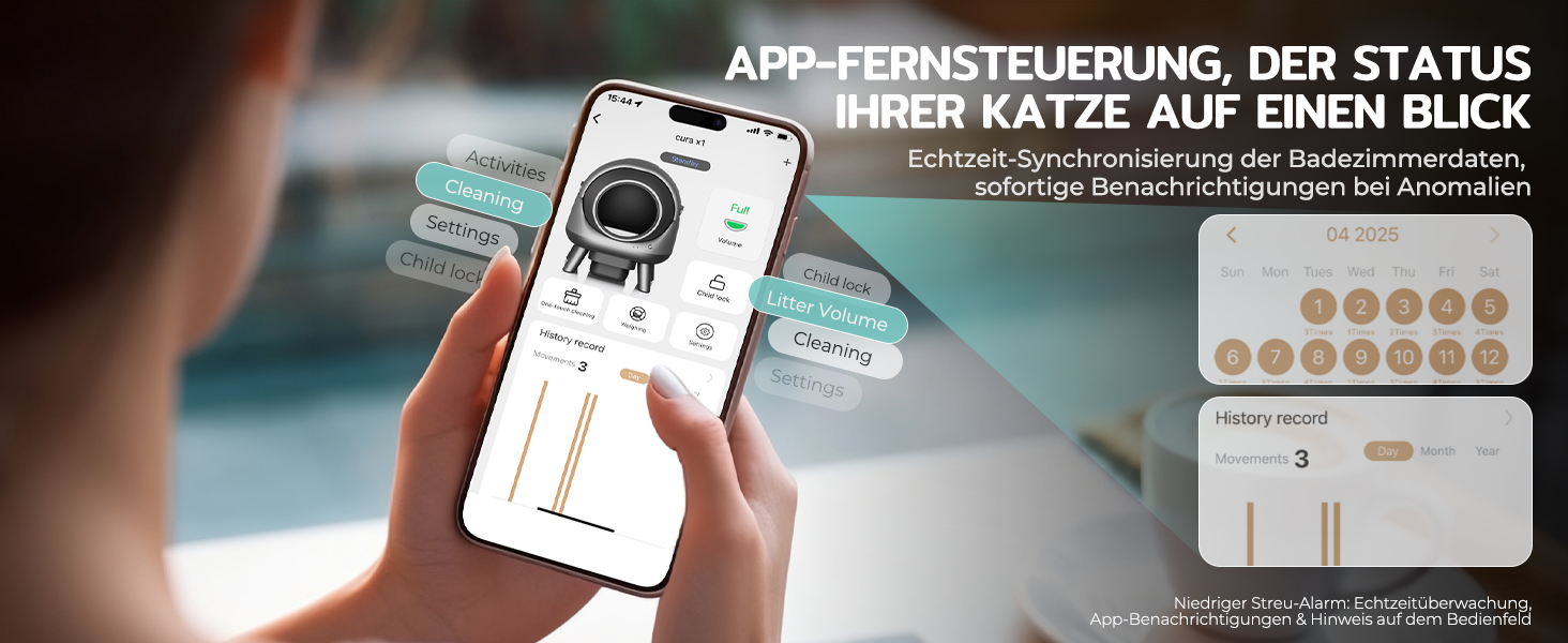 Автоматичний лоток для котів Cura X1: самоочищення, 80+8л, сенсори, контроль через додаток, для кількох котів